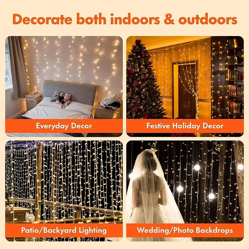 CHRISTMAS SPECIAL DISCOUNT! LED Curtain String Lights